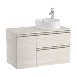 Bathroom Vanity Unit para Lavabo Hacia la Derecha de 90 cm Colección The Gap Fresno Roca