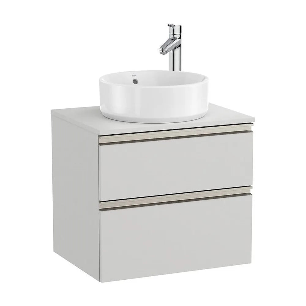 Mueble de Baño para Lavabo Central con 2 Cajones Color Gris Ártico de 60 cm Colección The Gap Roca - Vista 1