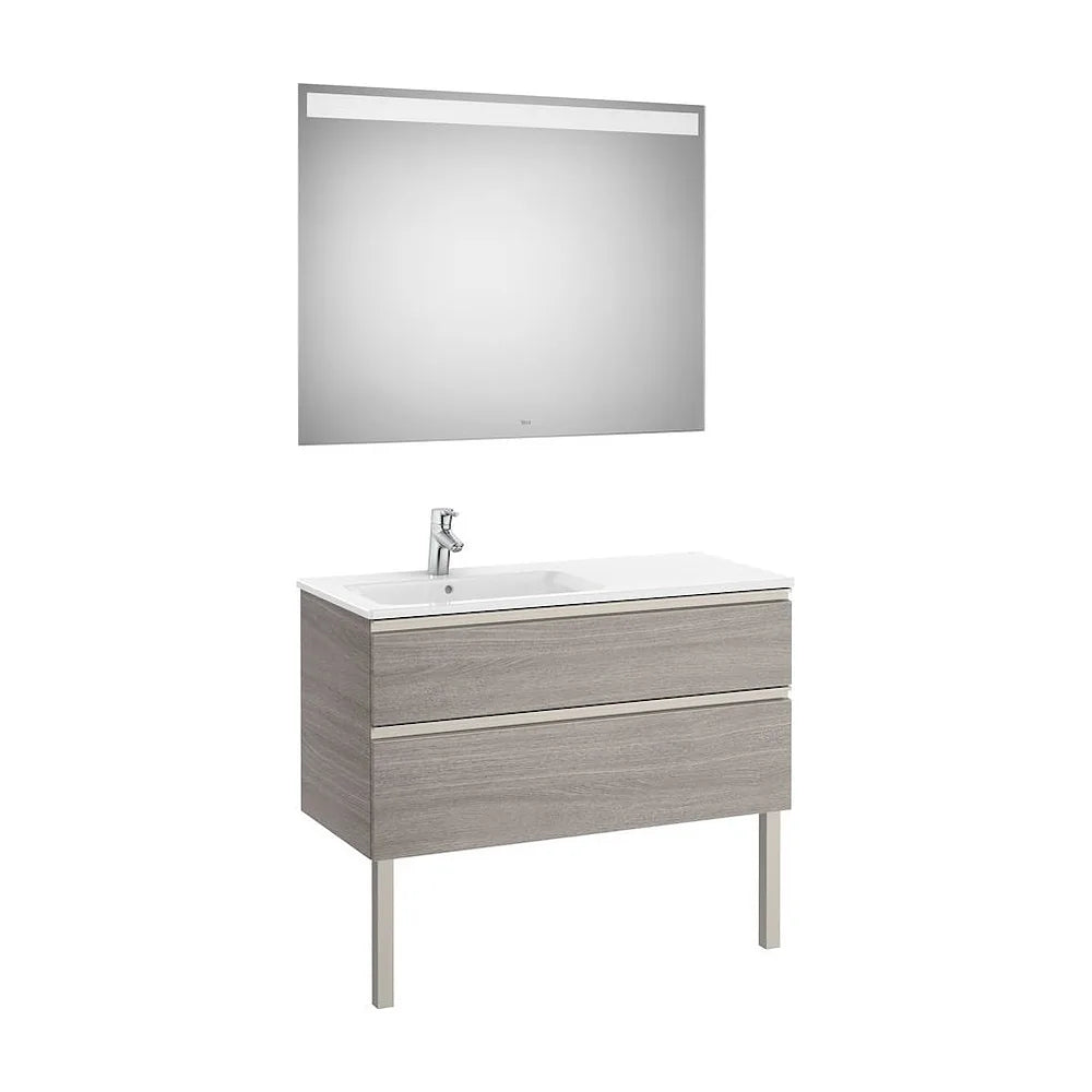 Conjunto de Baño con 2 Cajones de 100 cm Colección The Gap Roble Roca - Vista 2