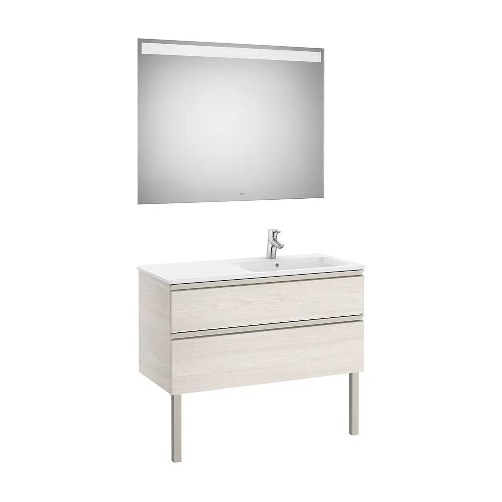 Conjunto de Baño con 2 Cajones de 100 cm Colección The Gap Fresno Roca - Vista 2