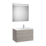 Conjunto de Baño con 2 Cajones de 80 cm Colección The Gap Roble Roca