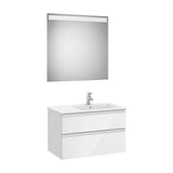 Conjunto de Baño con 2 Cajones de 80 cm Colección The Gap Gloss White Roca