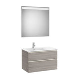 Conjunto de Baño con 2 Cajones de 80 cm Colección The Gap Roble Roca