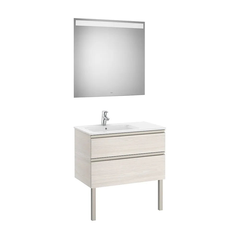 Conjunto de Baño con 2 Cajones de 80 cm Colección The Gap Fresno Roca - Vista 2