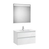 Conjunto de Baño con 2 Cajones de 80 cm Colección The Gap Gloss White Roca