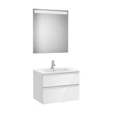 Conjunto de Casa de Banho Com Duas Gavetas Cor Branco Brilhante de 70 cm Colección The Gap Roca
