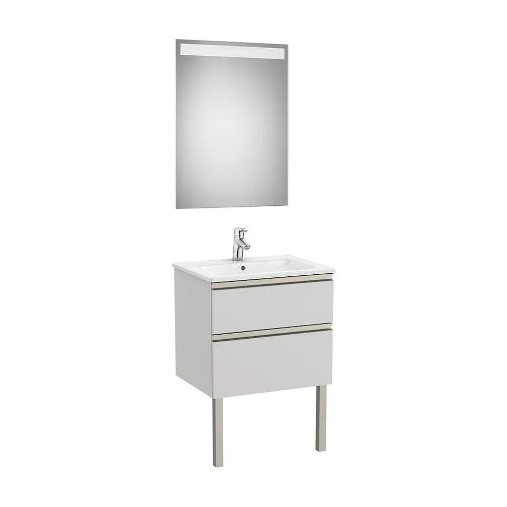 Conjunto de Baño con 2 Cajones en Color Gris Ártico de 60 cm Colección The Gap Roca - Vista 2