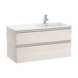 Mueble de Baño con Lavabo Derecho Unik de 100 cm Colección The Gap Fresno Roca