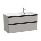Mueble de Baño con Lavabo Derecho Gris Mate Unik de 100 cm Colección The Gap Roca