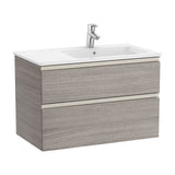 Bathroom Vanity Unit with Basin Derecho Unik de 80 cm Colección The Gap Roble Roca