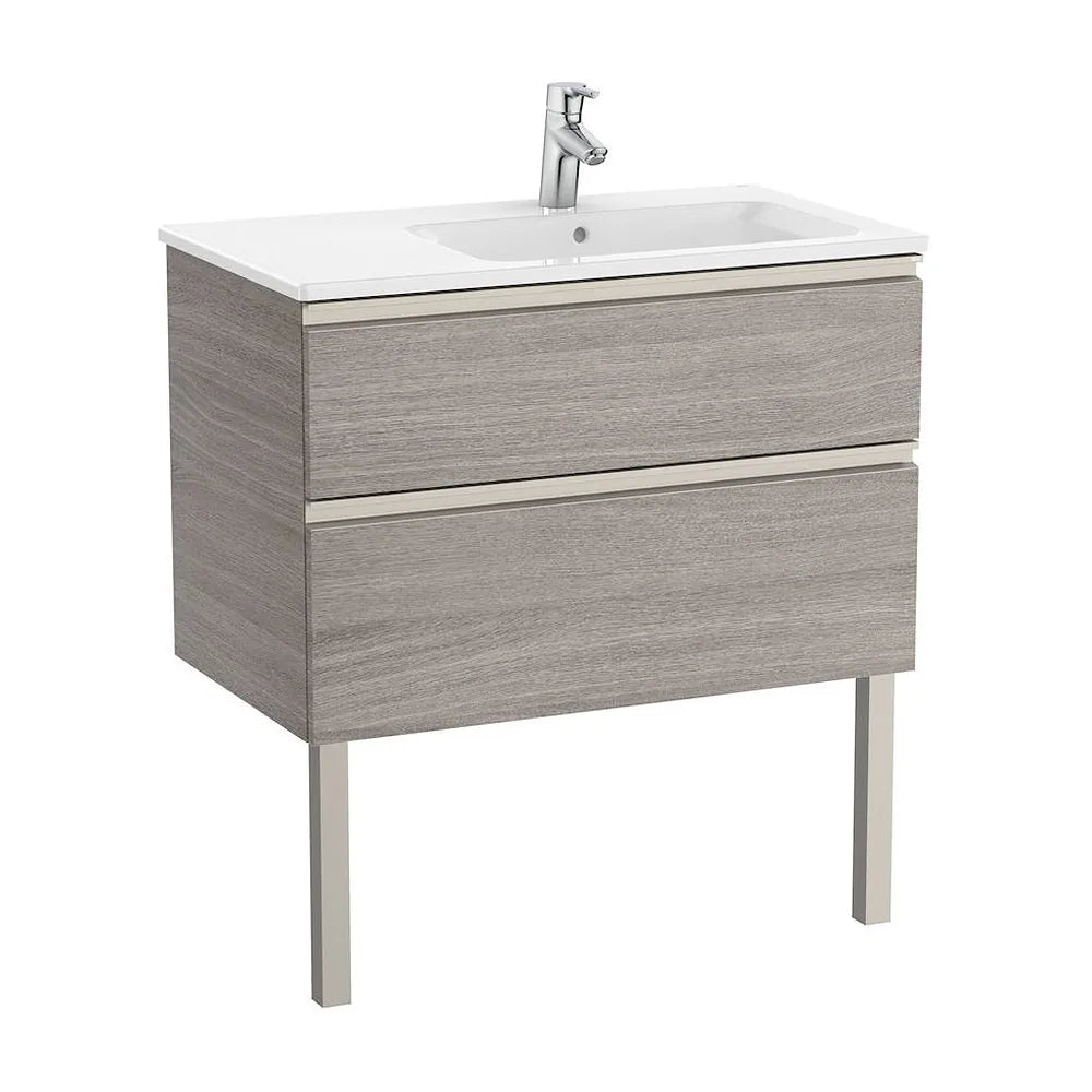 Mueble de Baño con Lavabo Derecho Unik de 80 cm Colección The Gap Roble Roca - Vista 2