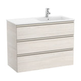 Mueble de Baño con Lavabo Derecho Unik de 100 cm Colección The Gap Fresno Roca