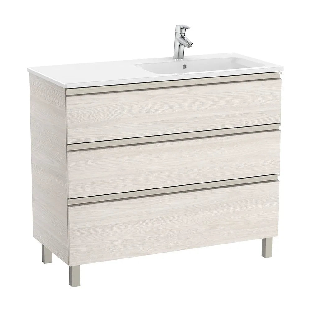 Mueble de Baño con Lavabo Derecho Unik de 100 cm Colección The Gap Fresno Roca - Vista 2