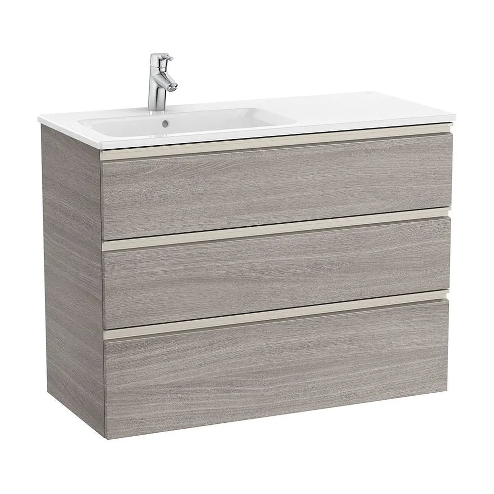 Mueble de Baño con Lavabo Izquierdo Unik de 100 cm Colección The Gap Roble Roca - Vista 1