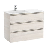 Bathroom Cabinet with Left Washbasin Unik 100 cm The Gap Collection Ash Roca