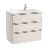 Bathroom Vanity Unit with Right-Hand Washbasin Unik 80 cm The Gap Collection Ash Roca
