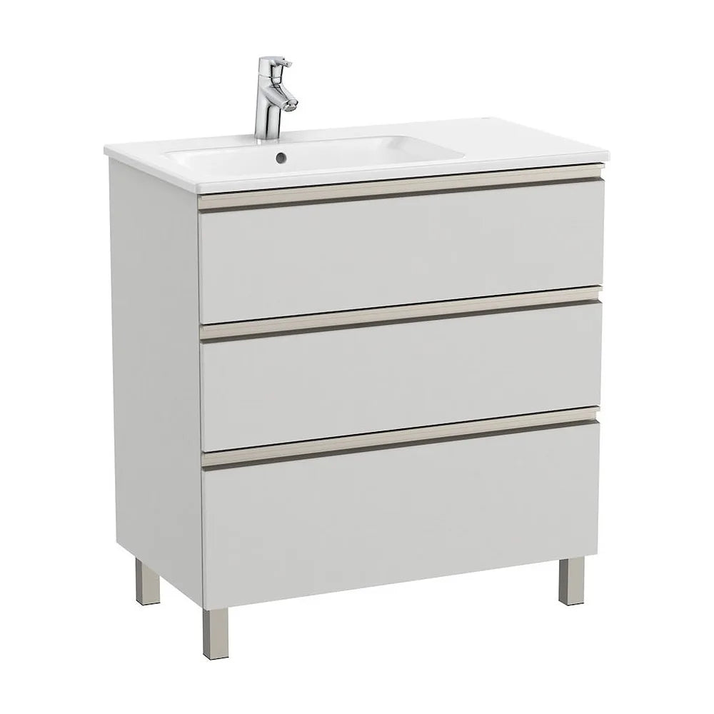 Mueble de Baño con Lavabo Izquierdo Gris Ártico Unik de 80 cm Colección The Gap Roca - Vista 2