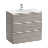 Móvel para Casa de Banho de Largura Com Lavatório Central Cor Carvalho Unik The Gap 80 cm Roca