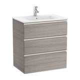 Bathroom Vanity Unit with Basin Central Unik de 70 cm Colección The Gap Roble Roca