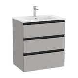 Móvel para Casa de Banho Com Lavatório Central Cor Cinzento Mat Unik The Gap 70 cm Roca