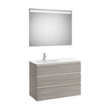 Bathroom Set with Left-Hand Washbasin 100 cm The Gap Collection Oak Roca