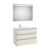 Meuble de Salle de Bains Avec Bac À Gauche Couleur Frêne de 100 cm Colección The Gap Roca