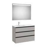 Conjunto de Baño with Basin Izquierdo Color Gris Mate de 100 cm Colección The Gap Roca