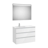 Conjunto de Baño with Basin Izquierdo de 100 cm Colección The Gap Gloss White Roca