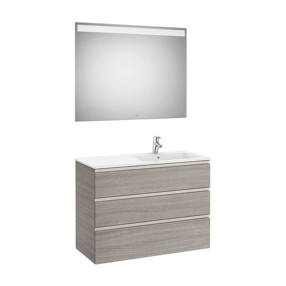 Conjunto de Baño con Lavabo Derecho de 100 cm Colección The Gap Roble Roca - Vista 1