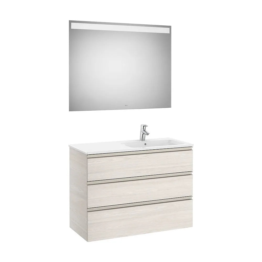 Conjunto de Baño con Lavabo Derecho de 100 cm Colección The Gap Fresno Roca - Vista 1