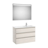 Conjunto de Baño with Basin Derecho de 100 cm Colección The Gap Fresno Roca