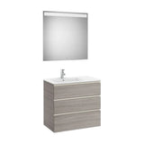 Conjunto de Baño with Basin Izquierdo de 80 cm Colección The Gap Roble Roca
