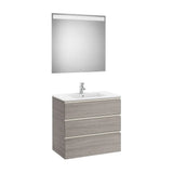 Conjunto para Casa de Banho Com Lavatório Central Cor Carvalho de 80 cm Colección The Gap Roca