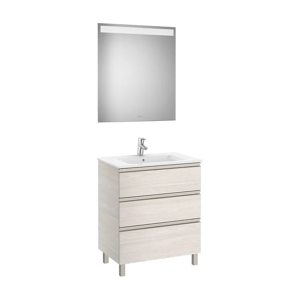 Conjunto de Baño con Lavabo Central de 70 cm Colección The Gap Fresno Roca - Vista 2