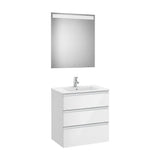 Conjunto para Casa de Banho Com Lavatório Central Cor Branco Brilhante de 70 cm Colección The Gap Roca