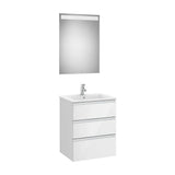 Ensemble de Salle de Bains Avec Bac Central Couleur Blanc Brillant de 60 cm Colección The Gap Roca