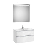 Conjunto de Baño Compacto with Basin Central de 80 cm Colección The Gap Gloss White Roca