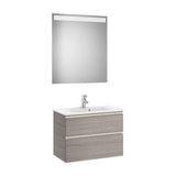 Conjunto de Baño Compacto with Basin Central de 70 cm Colección The Gap Roble Roca