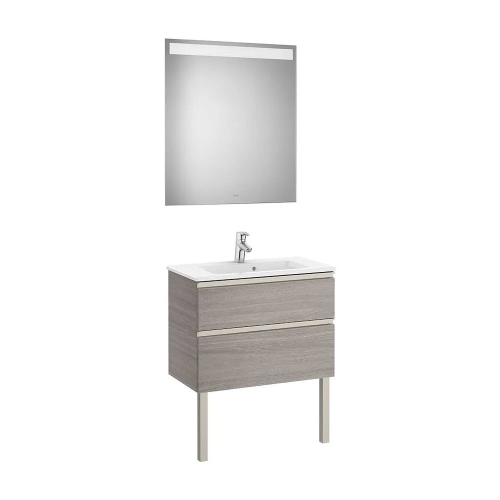 Conjunto de Baño Compacto con Lavabo Central de 70 cm Colección The Gap Roble Roca - Vista 2