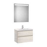 Compact Bathroom Set with Central Washbasin 70 cm The Gap Collection Ash Roca