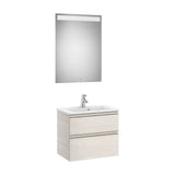 Compact Bathroom Set with Centered Washbasin 60 cm The Gap Collection Ash Roca