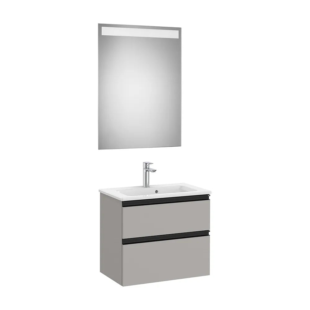 Conjunto de Baño Compacto con Lavabo Central Color Gris Mate de 60 cm Colección The Gap Roca - Vista 1