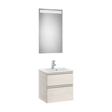 Compact Bathroom Set with Central Washbasin 50 cm The Gap Collection Ash Roca