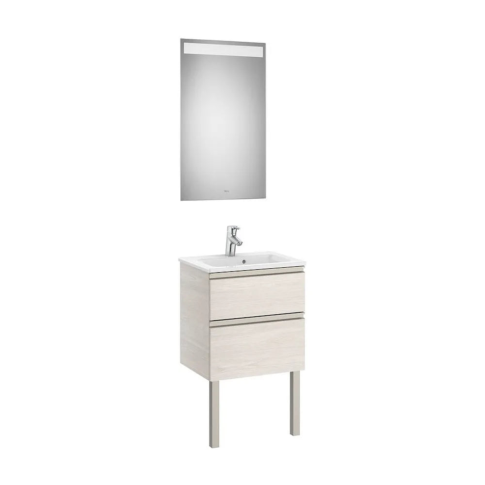 Conjunto de Baño Compacto con Lavabo Central de 50 cm Colección The Gap Fresno Roca - Vista 2