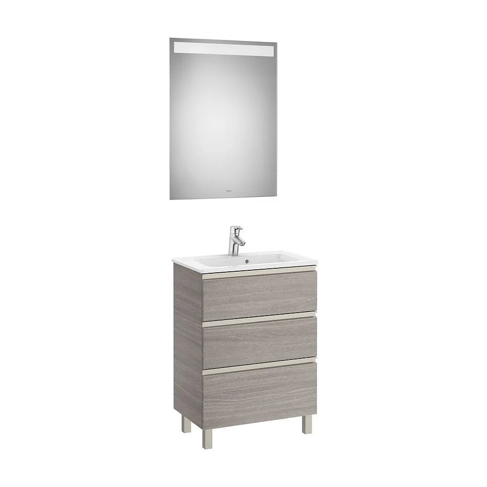 Conjunto de Baño Compacto con Lavabo Central de 60 cm Colección The Gap Roble Roca - Vista 2