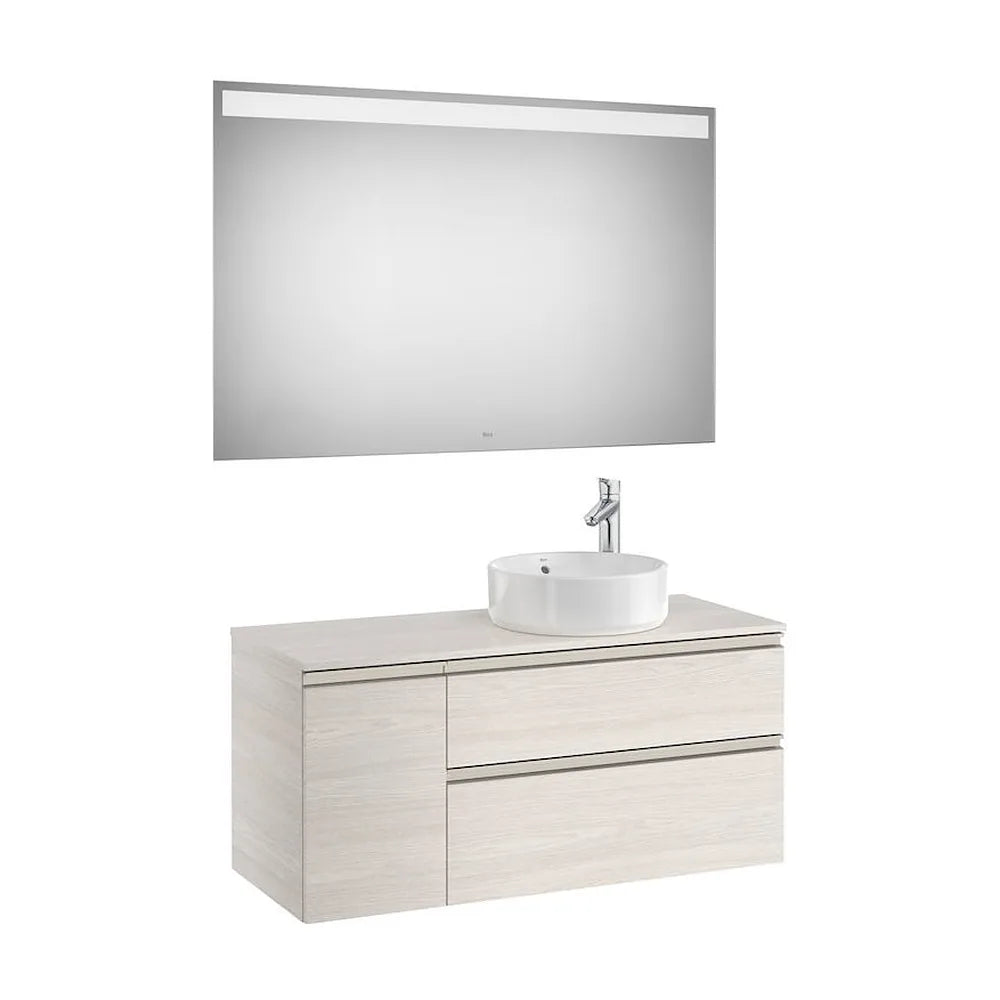 Mueble de Baño con Lavabo con Espejo Led de 110 cm Colección The Gap Fresno Roca - Vista 1