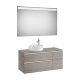 Meuble de Salle de Bains Avec Miroir Led de Couleur Chêne de 110 cm Colección The Gap Roca