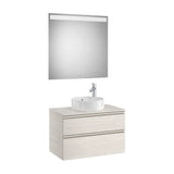 Bathroom Vanity Unit with Basin con Espejo Led de 80 cm Colección The Gap Fresno Roca