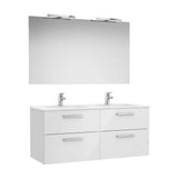 Conjunto de Baño Doble de 119 cm Colección Victoria Gloss White Roca