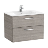 Meuble de Salle de Bains Avec Bac Central Couleur Chêne Victoria Unik 70 cm Roca